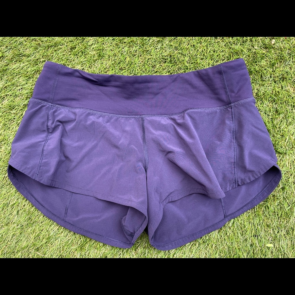 Royal Purple lululemon Speed Shorts (size 4)